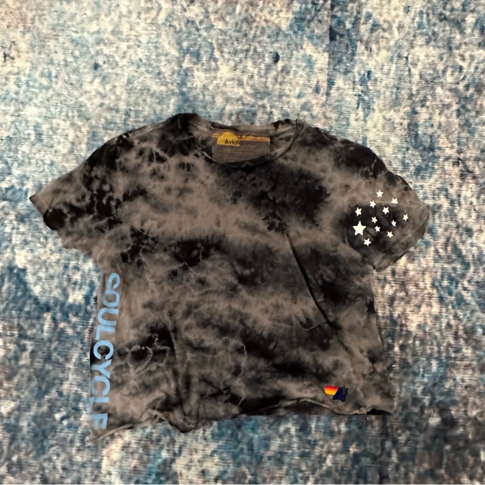 Soulcycle x Aviator Nation Tie-Dye Cropped Tee